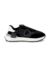 Men's Antibes Low-Top Sneakers in Nylon And Leather, Black Philippe Model