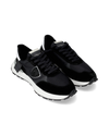 Men's Antibes Low-Top Sneakers in Nylon And Leather, Black Philippe Model