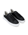 Men's Temple Low-Top Sneakers in Leather, Black White Philippe Model