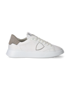 Sneakers Temple Tennis Men, White Grey Philippe Model
