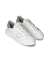 Sneakers Temple Tennis Men, White Grey Philippe Model