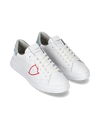Men's low Temple sneaker - white and red Philippe Model