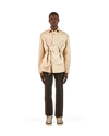 Men's Oversized Beige Shirt Philippe Model