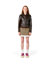 Women's Brown Biker Jacket Philippe Model