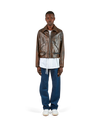 Men's Brown Biker Jacket Philippe Model