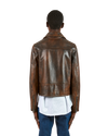 Men's Brown Biker Jacket Philippe Model