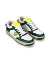 Men's Lyon Low-Top Sneakers in Recycled Leather, Green Yellow Philippe Model