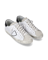 Men's Prsx Low-Top Sneakers in Leather, White Black Philippe Model