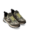 Men's Rocx Low-Top Sneakers in Nylon And Leather, Military Philippe Model