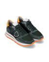 Men’s low Tropez Haute sneaker - green and orange Philippe Model