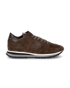 Men's Trpx Low-Top Sneakers in Suede, Brown Philippe Model
